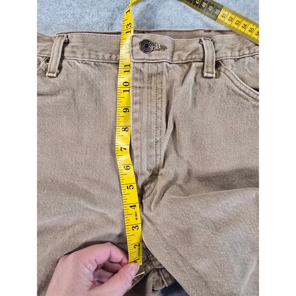 Vintage Lee Mens Tan Brown‎ Denim Jeans 40x32 Straight Leg 100% Cotton